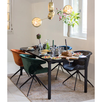 Fauteuil de restaurant en métal de café personnalisé en vente en gros chaise de salle à manger moderne meubles de salle à manger chaises de salle à manger en tissu de velours