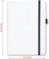 Cahier A5 à couverture rigide Bullet Dotted Journal-160 pages à grille de points 150g Papier noir-Couverture rigide en cuir PU noir 5.75 "X 8.5" et G