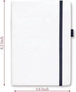 Cuaderno de Tapa Dura para Bullet Journal A5 con Puntos - 160 Páginas de Rejilla de Puntos en Papel Negro de 150g - Tapa Dura de Cuero PU Negro de 5.75" X 8.5" - Product Image 6