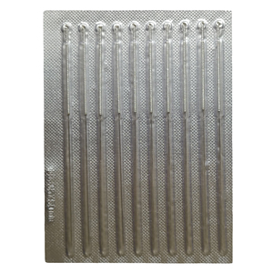 Médecine traditionnelle chinoise feuille d'aluminium 100 pièces remplir aiguilles d'acupuncture plaquées argent stérile jetable - Product Image 4