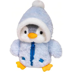 ตุ๊กตาเพนกวินสีฟ้า ของเล่นตุ๊กตาสัตว์นุ่มนิ่ม บรรจุใยฝ้าย PP น่ารัก เหมาะสำหรับเล่นและตกแต่ง ตุ๊กตาน่ารัก - Product Image 1