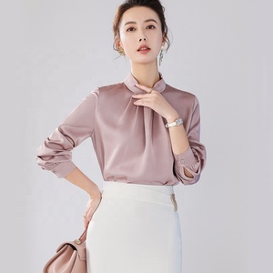 Neu eingetroffen: Frühlings-Webbluse mit Knöpfen, modisch, lange Ärmel, hochwertig, luxuriös, schwarz, elegant, für Damen, Büro, Business. - Product Image 4