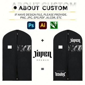 Brand New Non-woven Fabric Dust <b>Cover</b> with Transparent <b>Window</b> Foldable Suit <b>Cover</b> Custom Dust Bags Luxury Garment Bag with logo - Product Image 2