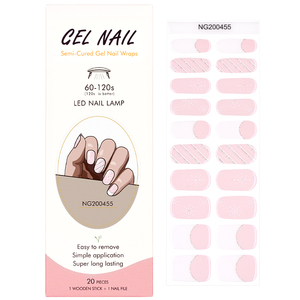 Novedad 2026: Tiras de Gel Semicurado para Uñas con Brillo Arcoíris en Tono Nude, Fáciles de Aplicar y Retirar, con Protección UV, Larga Duración - Product Image 3