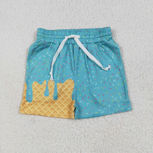 Pantalones Cortos de Verano al por Mayor para Bebés y Niños Pequeños, con Estampado de Goteo de Helado, Cintura Elástica y Cordón Ajustable, Ropa de 3 a 16 Años - Product Image 4