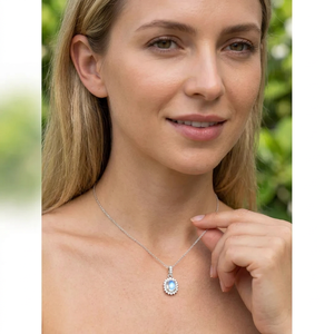 Colgante de Piedra Lunar Arcoíris Natural en Forma de Flor, Plata de Ley 925 con Baño de Rodio, Joyería Artesanal para Mujer, Proveedor Mayorista - Product Image 4