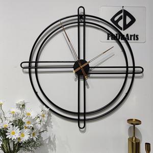 Horloge <span class=keywords><strong>murale</strong></span> décorative en métal moderne de luxe de 70 cm, grande taille, pour la maison, le salon, quartz silencieux - Product Image 4