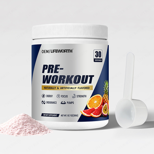 Lifeworth OEM/ODM Faible MOQ 100% Poudre Pré-Entraînement pour Adultes Marque Privée Suppléments Sportifs Énergie Musculaire Certifié GMP HACCP - Product Image 4