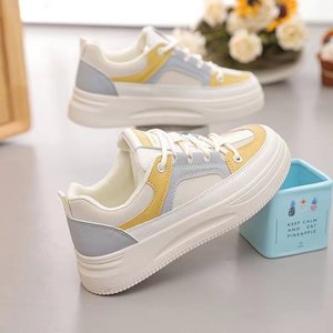 2022 <strong>Fall</strong>/<strong>Winter</strong> Women's Custom Logo White <strong>Sneakers</strong> New Casual Tide Shoes Flat Thick Bottom Lace-up Design Custom Rubber Mesh