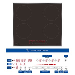 Placa de Inducción de 6600W con 4 Quemadores, Control Táctil Deslizante, Fácil de Usar, Certificación EMC, Placa de Cocina Eléctrica Integrada para el Hogar - Product Image 6