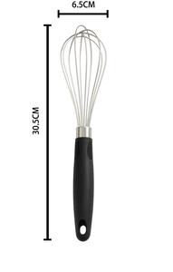 Bền 304 thép không gỉ Whisk | PP + TPR xử lý, 30.5*6.5cm, 86g | hiệu quả trộn | B2B phục vụ & bánh - Product Image 2