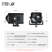 Phares LED laser Senlo X6 Baja Light Style, lampe à large tension pour moto, vélo électrique, accessoires automobiles