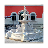 Statues de chevaux en marbre blanc sculptées sur mesure, décorations d'extérieur pour la maison et le jardin, fontaine d'eau en granit, sculpture d'animaux