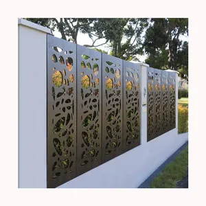 Laser Cut Metal Outdoor Screen Restaurant Room Divider Decorative Craft Metal Screen