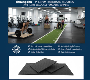 Suelo de Goma para Gimnasio de Alta Calidad Encriptado, Tapete Deportivo de 20 mm, Resistente a Impactos, Abrasión y Presión, Sin Deformación - Product Image 4