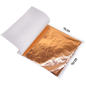 9x9cm Taiwan foglia d'oro rosa 2000 pezzi/fogli per resina epossidica arte lamina d'oro per pittura decorazione metallo <span class=keywords><strong>doratura</strong></span> artigianale - Product Image 3