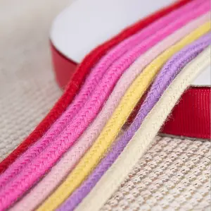 Factory manufacturer supply craft cotton cord 5mm solid core braided cotton rope
