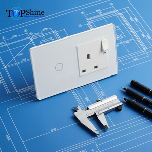 Interruttori Wi-Fi Modularizzati <span class=keywords><strong>Smart</strong></span> Topshine Tipo 147 con <span class=keywords><strong>Presa</strong></span> di Corrente UK 13A per Casa Moderna - Product Image 2