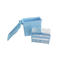 Plastic 12 Stations Slide Staining System Manual Laboratory Slide Staining Jar with Rack