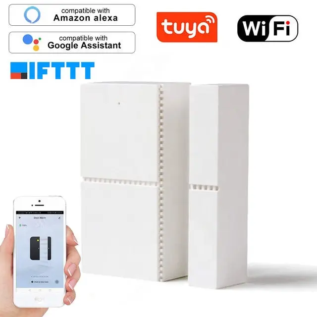 Tuya WIFI Sensore Porta APP Allarme di Sicurezza di Controllo Interruttore Magnetico Senza Fili per Porte E Finestre sensore