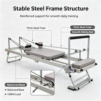 Machine de Pilates à domicile pliable en acier allié, durable et écologique, pour entraînement de base de yoga et Pilates, avec roues pour le corps et le lit, exclusivité transfrontalière