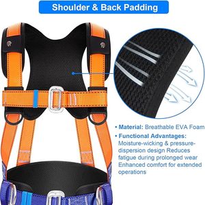 Arnés de Seguridad de Cuerpo Completo CITYCITY, Duradero, Certificado por ANSI y OSHA, Protección Contra Caídas para Trabajos en Altura, Techado y Construcción - Product Image 4