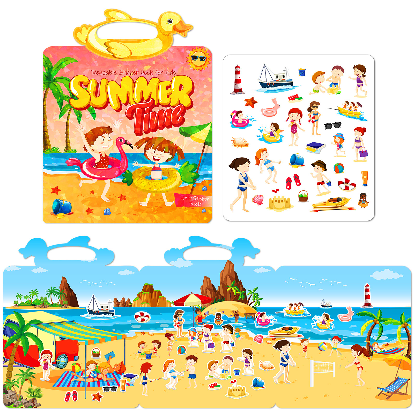 T 01041678 Livre d'autocollants gelée-sunshine beach