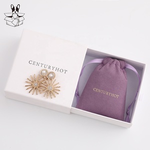 PUPPYSEW sacs à bijoux en microfibre violette faits à la main, pochette d'emballage de bijoux de luxe, sac à poussière personnalisé avec logo - Product Image 5