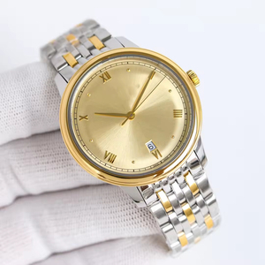 Montre de luxe automatique mécanique de 40 mm avec boîtier en acier inoxydable et cadran bleu foncé avec traitement PVD en acier inoxydable original - Product Image 2