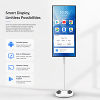 Téléviseur intelligent portable Android OS haute définition de 32 pouces, afficheur numérique OEM avec support rotatif réglable et SDK intégré pour la maison