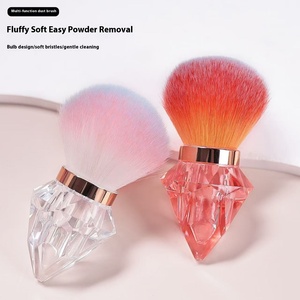 Diamond Blush <b>Brush</b> Multi-Color Custom Logo Crimped Ferrule Beauty Makeup Nail <b>Dust</b> Tool for Gift Promotion Cosmetic Powder - Product Image 4