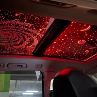Remodelage de voiture Toit ouvrant intérieur décoratif Ciel étoilé Film Lumière de voiture Toit ouvrant panoramique Ciel étoilé Changement de couleur Riche en motifs