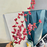 Gesimuleerd bloemen olieverfschilderij Violet Lange Tak Bruiloft Bloemstuk Restaurant Tafeldecoratie Zwaluw Hoge Bloemen