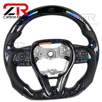 Accessoires de voiture pour Toyota Corolla XEI LE 2012-2026 Camry SE XSE TRD Avalon RAV4 Volant personnalisé en fibre de carbone forgée LED