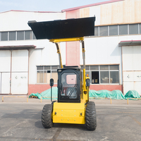 Everstar Diesel Wheeled Mini Skid Steer Loader Kapasitas Bucket 0.45 3200kg Peralatan Konstruksi Kompak