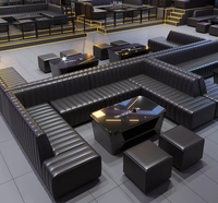 Collection de banquettes VIP, ensemble de sièges incurvés contemporains pour bar et boîte de nuit