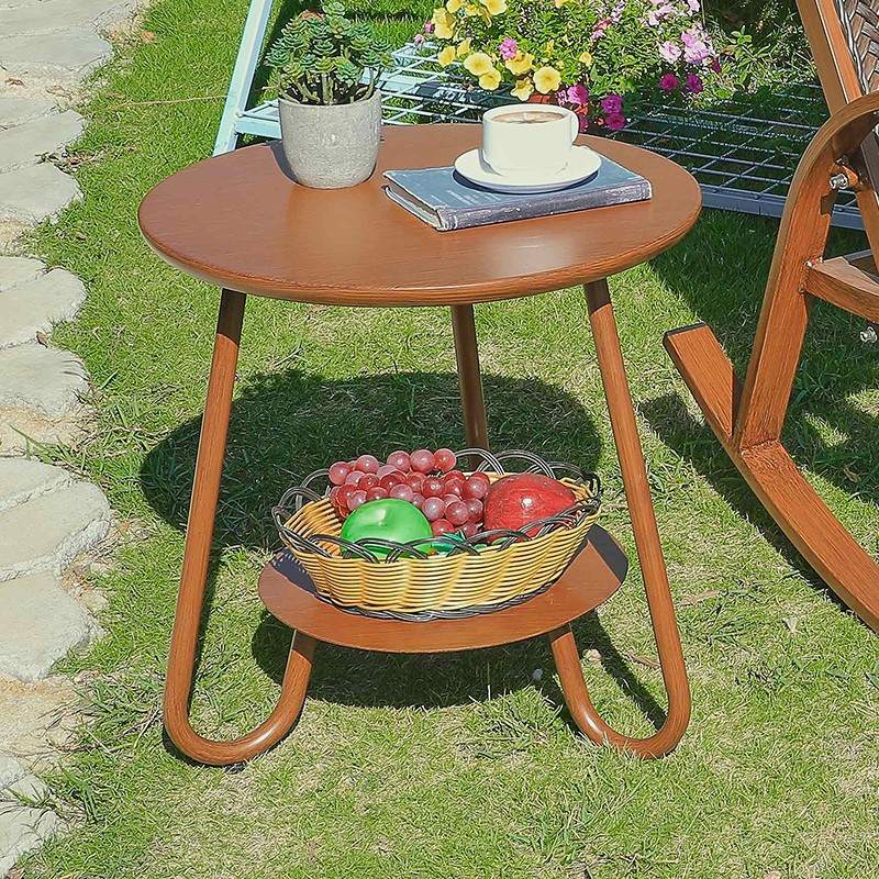 Table basse en alliage d'aluminium de 50 cm