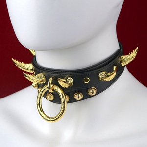 FUNSM Leather Collar with Spike BDSM Bondage Kit Sexy Collar and Leash Fetish Sex <b>Toys</b> Collar <b>for</b> <b>Men</b> Women - Product Image 2