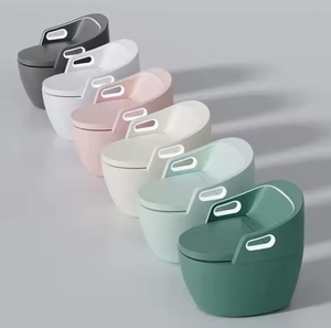 Fauteuil de toilette intelligent en céramique avec accoudoirs, dossier semi-circulaire, chasse d'eau automatique, siège chauffant, télécommande, monobloc - Product Image 4