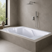 Bain à remous rectangulaire en acrylique certifié CUPC Baignoire de trempage portable de qualité supérieure pour la salle de bain