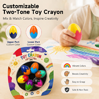 Crayons de cire pour enfants, 12 couleurs, ensemble de crayons de cire soyeux, crayons de cire fondants, pastel LT73256
