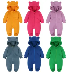 Vêtements d'hiver pour bébé Romper Bamboo Baby Clothes Newborn Jumpsuit Long Sleeve Hoodie Rompers For Boys And Girls