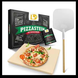 Set <span class=keywords><strong>di</strong></span> 2 Pezzi: Pala per <span class=keywords><strong>Pizza</strong></span> in Cordierite da 15 Pollici e Spatola in <span class=keywords><strong>Alluminio</strong></span> con Manico Lungo Staccabile e Regolabile - Product Image 2