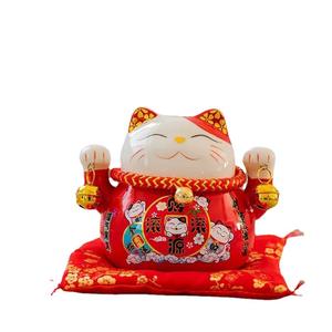 Figurine japonaise en porcelaine de 4,5 pouces, cadeau en céramique, chat porte-bonheur <span class=keywords><strong>Maneki</strong></span> <span class=keywords><strong>Neko</strong></span> pour la maison, l'hôtel, tirelire, décoration d'entreprise - Product Image 1