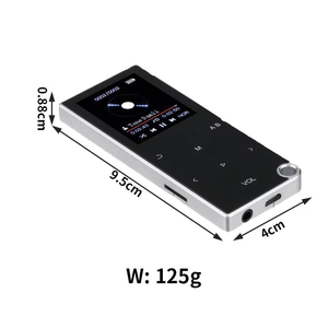 Factory Direct Metal Touchscreen MP3 <b>Player</b> Portable <b>Music</b> <b>Device</b> Student Gift Support TF Card Expansion Black Silver - Product Image 5