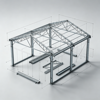 Salle d'exposition temporaire préfabriquée en structure métallique sur mesure, bâtiment modulaire commercial à grande portée