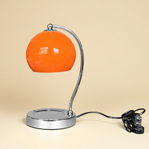 Lampe de table en forme de cône en cristal rose, base chromée, E26 LED, col réglable, moderne, écologique, bois, blanc chaud 3000K, alimentation AC, chambre à coucher - Product Image 2