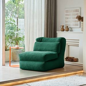 Canapé compressé moderne en tissu carré, sans accoudoirs, modulaire, d'angle, une place, convertible, pliable, avec dossier rembourré, pour villa, salon - Product Image 2