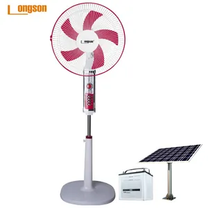 Geruisloze Werking 16 Inch, Stand Fan Dc Motor Oplaadbare 12V Dc Solar Fan/