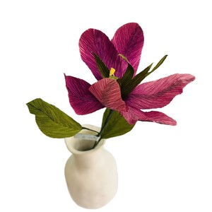 Flores de <span class=keywords><strong>Campanula</strong></span> de Papel Crepé Blanco Hechas a Mano al por Mayor, Tallo Largo, Flor Artificial Tipo Trompeta, Ramo de Boda, Decoración Floral para Interiores del Hogar - Product Image 4